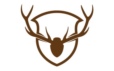 Kreatives Deer Shield Logo Design Symbol Vektor Illustration 6