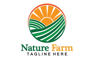 Natura Fattoria e agricoltura Vector Logo Illustration Design V32