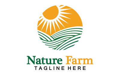 Nature Farm and Farming Vector Logo Ilustração Design V18