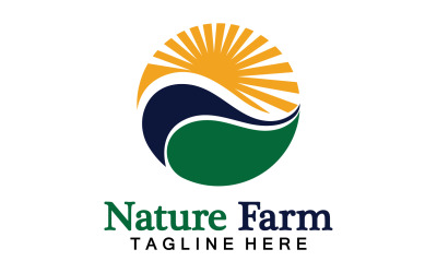 Nature Ferme Et Agriculture Vector Logo Illustration Design V12