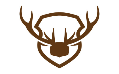 Símbolo de design de logotipo de escudo de veado criativo ilustração vetorial 13