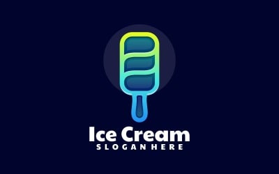 Ice Cream Line Art Gradient-logo
