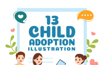 13 Illustrazione dell&amp;#39;agenzia per l&amp;#39;adozione di minori