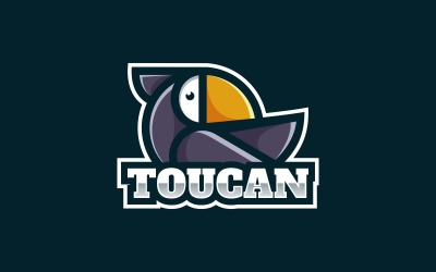 Logo de mascotte simple toucan 4
