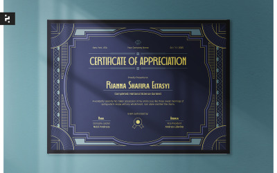 Сертифікат на тему арт-деко