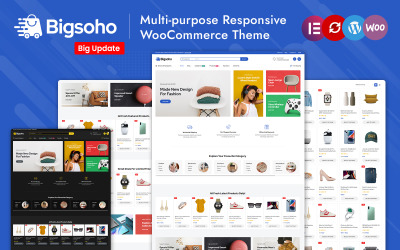Bigsoho - Tema reattivo WooCommerce premium multiuso