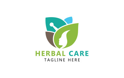 Logo de soins à base de plantes et modèle de logo de phytothérapie