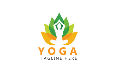 Logo de yoga et modèle de logo de fleur de lotus