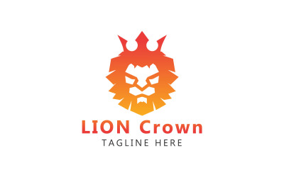 Logo Royal Lion Crown i szablon Logo Crown King Lion