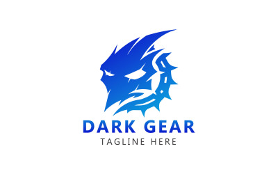 Logotipo de Dark Gear y plantilla de logotipo de Skull Gear