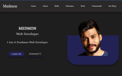 Medmon — szablon HTML5 kreatywnego portfolio