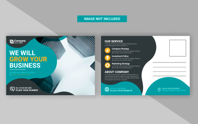 Corporate postcard design template. amazing  Postcard design template.