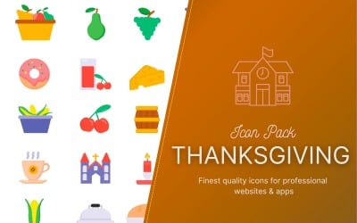 Großes Icon-Set - Thanksgiving (60 Icons)