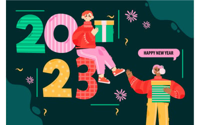 2023 年新年背景图