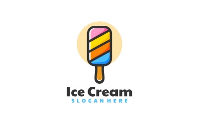 Plantilla de logotipo simple de helado