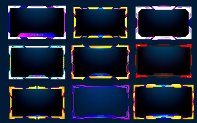 Twitch stream overlay package including facecam overlay set, offline, starting soon, twitch panels