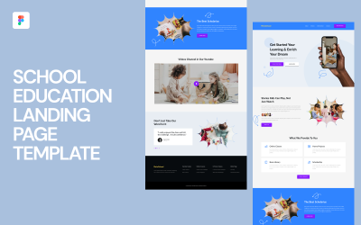 Modèle de page de destination de l&amp;#39;éducation scolaire