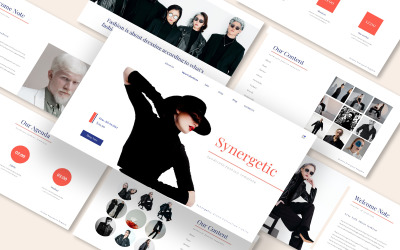 Synergetische Mode Powerpoint-sjabloon