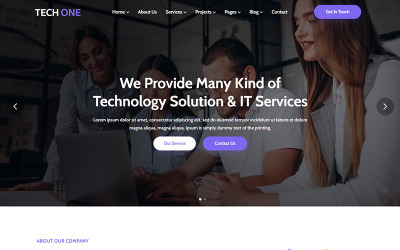 Techone - Modèle HTML5 de services de logiciels et de solutions informatiques