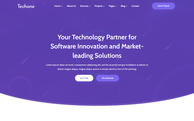 Techone — oprogramowanie i usługi rozwiązań IT Szablon HTML5