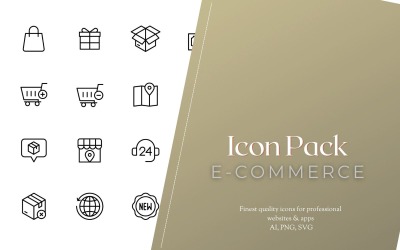Velký E-Commerce / Nakupování Icon Set