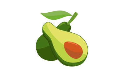 Avocado Fruit Logo Ontwerp