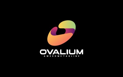 Buntes Logo mit ovalem Farbverlauf 1