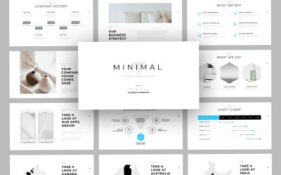 Cleana Minimal Business Google Slides sablon