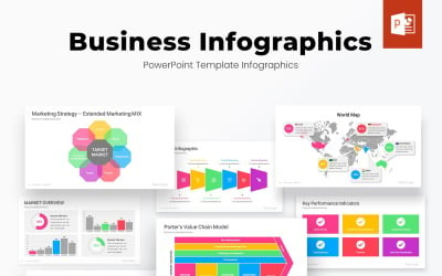Designs de modelos de infográficos do PowerPoint para negócios