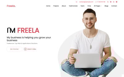 Freelancer - Лучший многоцелевой шаблон сайта для личного портфолио