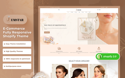 Jemstar Jewelary — uniwersalny motyw premium Shopify 2.0