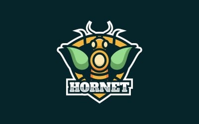 Logotipo de deportes y deportes electrónicos Hornet