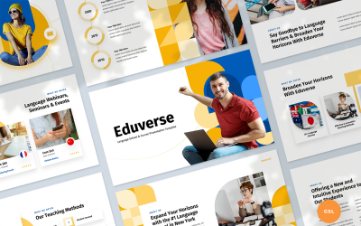Modello di presentazione del corso di lingua di Google Slides