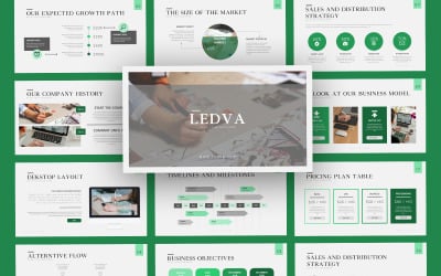 Шаблон PowerPoint для бізнес-презентацій Ledva