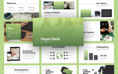 Шаблон PowerPoint для сучасного бізнесу Hayre