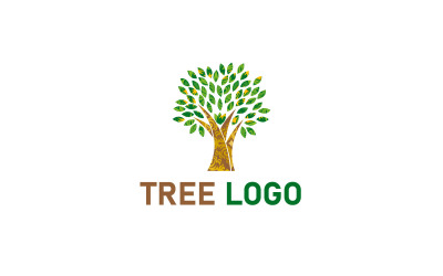 Baum-Logo-Vektor-Design-Vorlage kreativ