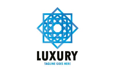 Creatief en modern geometrisch luxe logo-ontwerp