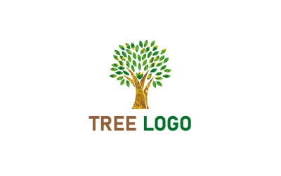 Дерево логотип вектор дизайн шаблон творчі