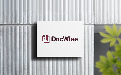Design de modelo de logotipo DocWise