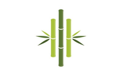 Green Bamboo Logo  vector illustration Design V3