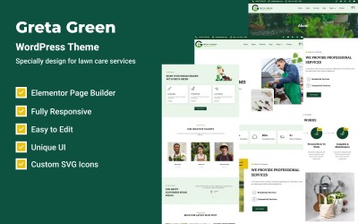Greta Green Lawn és tereprendezés WordPress téma