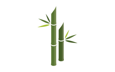 Ilustração vetorial de logotipo de bambu verde Design V5