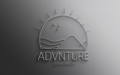 Kreatives und einzigartiges Adventured Line Art Logo
