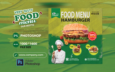 Meeresfrüchte-Fast-Food-Restaurant-Vorlage