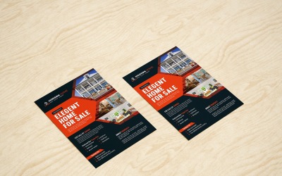 Moderne und saubere Immobilien-Flyer-Designvorlagen