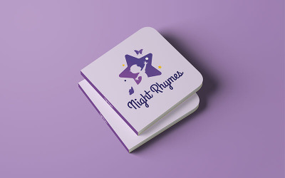 Night Rhymes Kids Education Logo Template