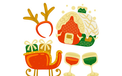 Paquete de vectores de Navidad #08