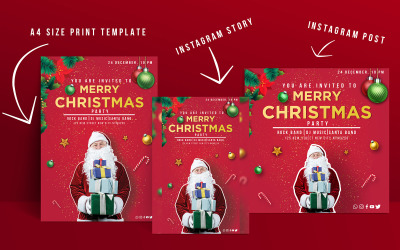 Weihnachtsfeier-Vorlagen-Flyer