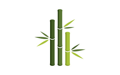 Yeşil Bambu Logo vektör çizim Tasarım V8