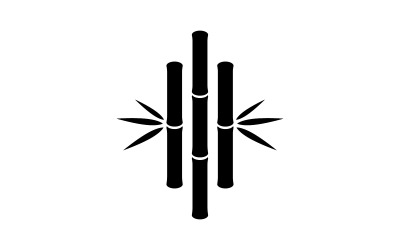 Zelené bambusové logo vektorové ilustrace Design V4